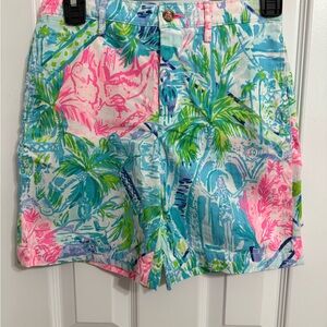 Lilly Pulitzer Pink and Blue Relaxed Fit Shorts